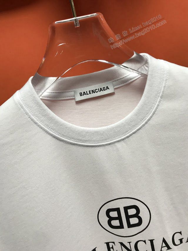 Balenciaga男T恤 2020新款 頂級版本 OS寬鬆版型 巴黎世家男短袖衣 男女同款  tzy2434